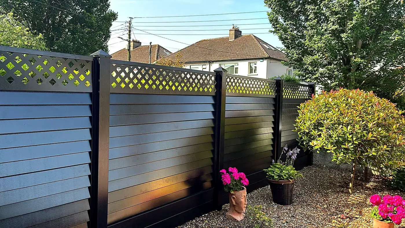 Installed black Smart Fencing from the LARK Fencing gallery