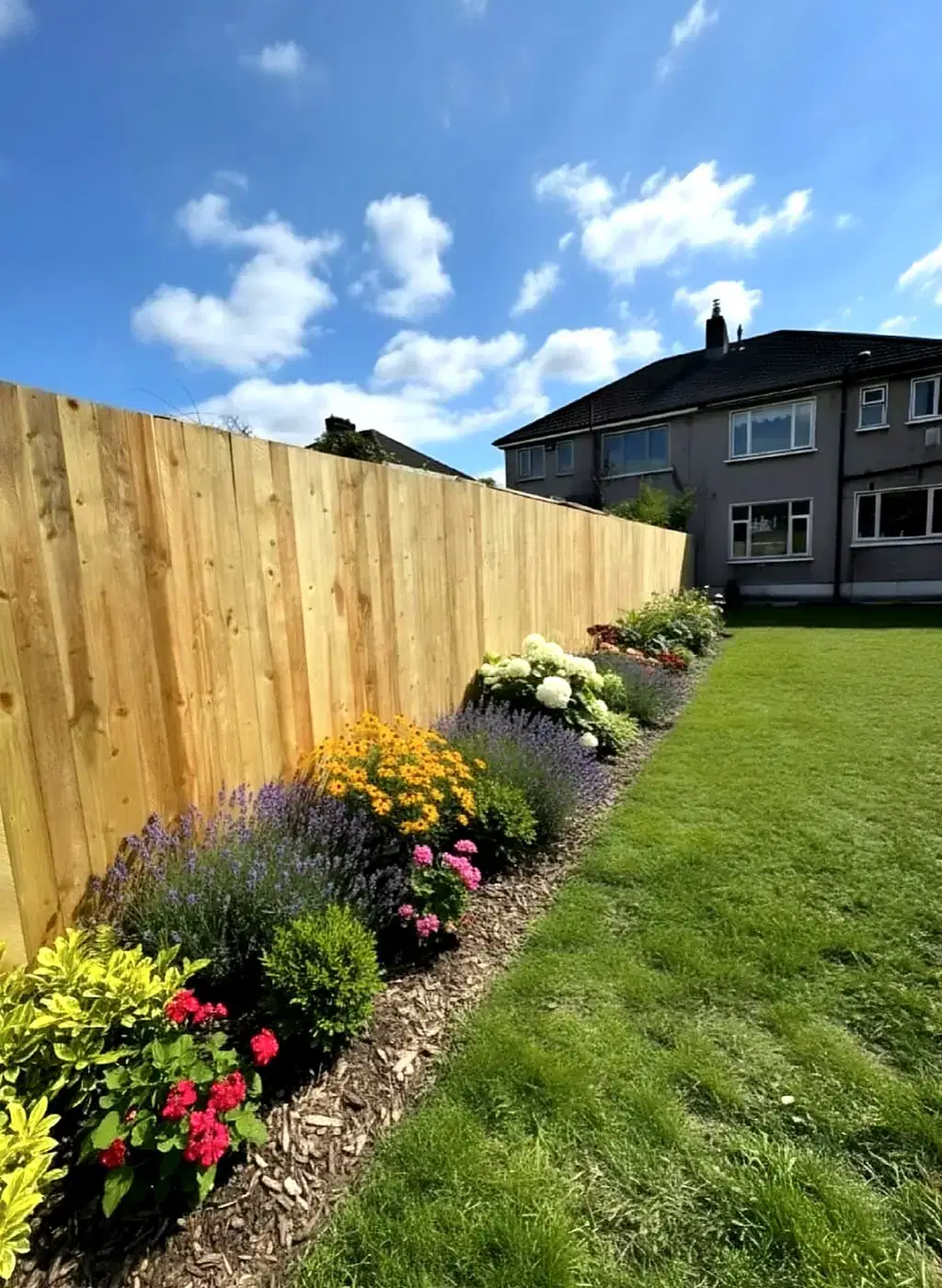 New Timber Garden Fence