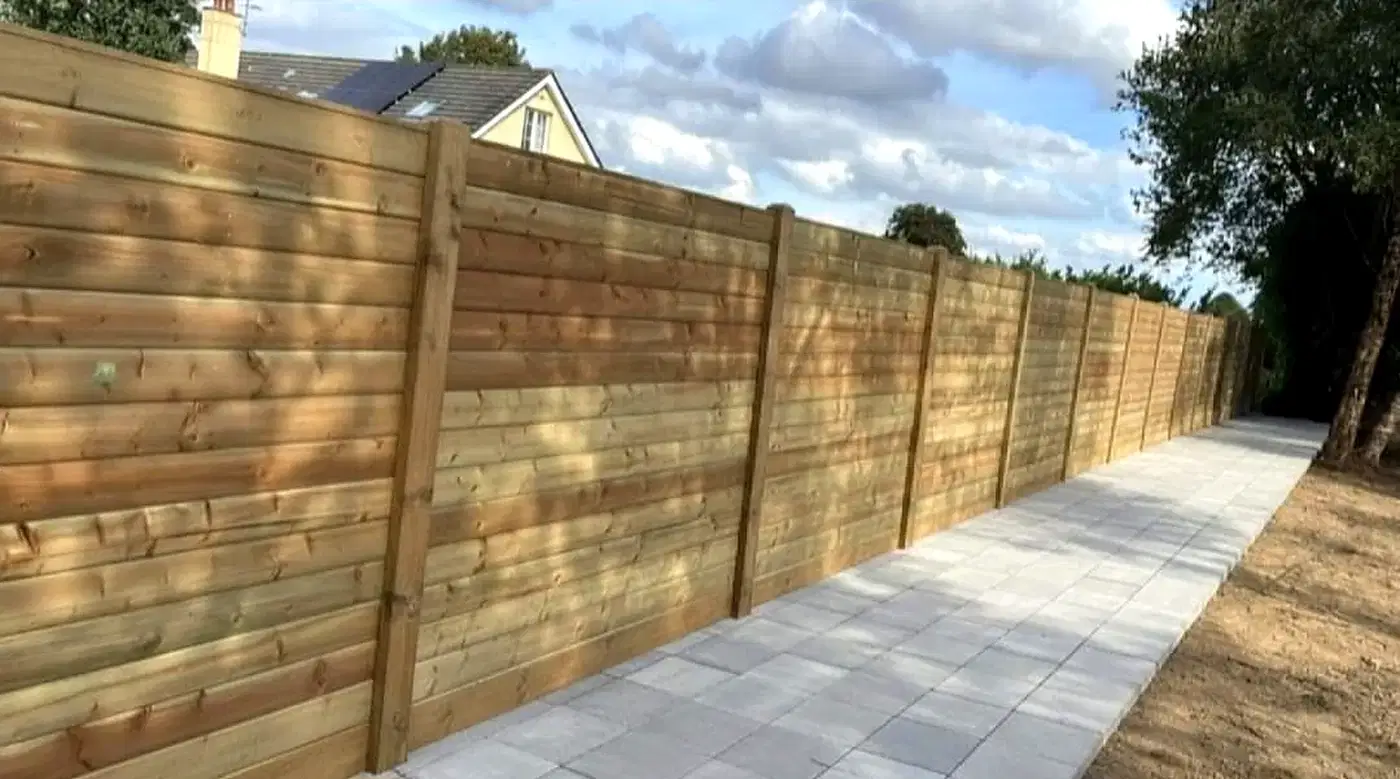 Timber Fence with Timber Posts