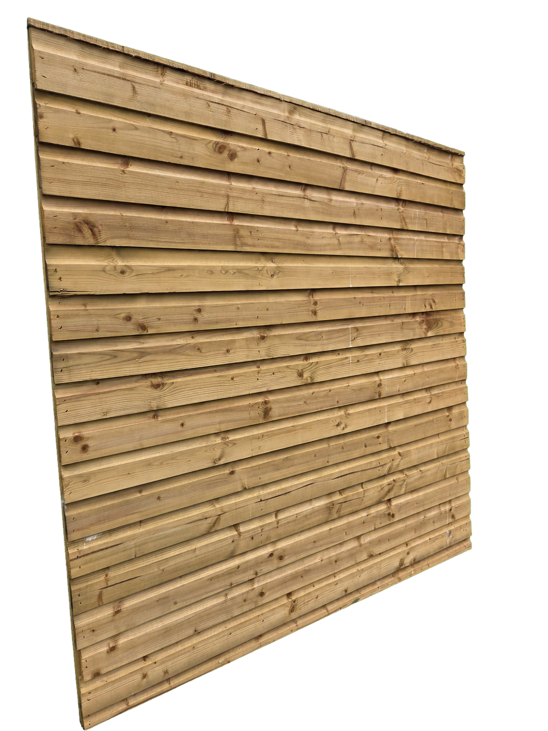Weatherboard timber fence panel